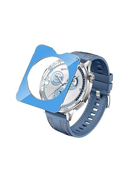 Rongep Watch Gt5 46MM Için Kolay Uygulama Aparatlı Ekran Koruyucu 9h Sertliğinde Çizilmeye K