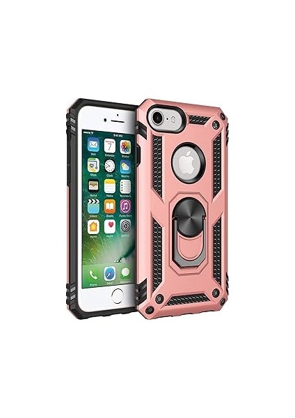 Microsonic 6s Için Kılıf Military Ring Holder Rose [ıphone 6s ile Uyuml