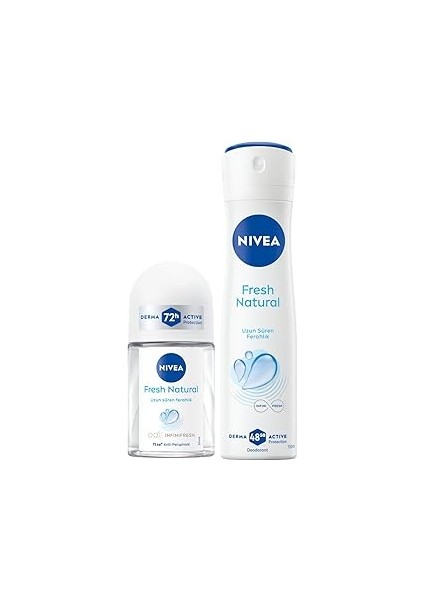 Kadın Sprey Deodorant Fresh 150ML ve Roll-On Fresh 25ML, Okyanus Özleri,