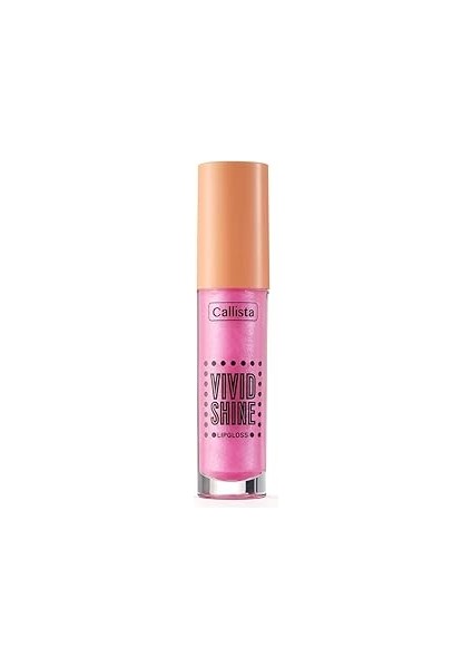 Callista Vivid Shine Lipgloss Nemlendiricili Dudak Parlatıcısı 108 Pink Utopia, Pembe