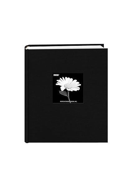 Kumaş Çerçeve Kapak Fotoğraf Albümü 200 Cepler 5x7 Fotoğraf Tutar, Derin Siyah