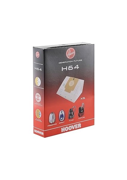 Hoover H64 Freespace Kağıt Toz Torbaları