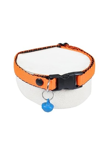 X-Perk Zilli Kedi Köpek Tasması Boyun Tasma Neon Turuncu