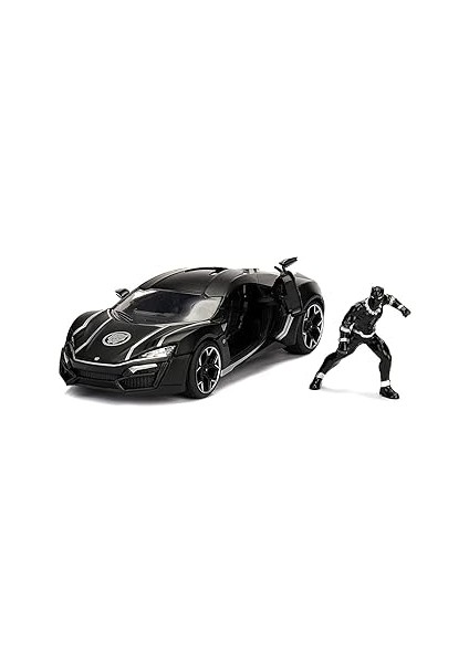 Jada Oyuncak Kara Panter-Beyaz Motorlar Lykan Hypersport Döküm Araba, 1: 24 Ölçek Araç & 2.7