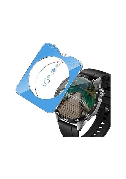 [huawei Gt4 46MM Için Takma Aparatlı Cam] Newpole Watch Ekran Koruyucu Gt4 Için Ekran Koruyucu Kırı