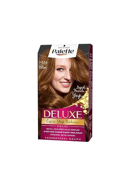 Schwarzkopf Palette Deluxe 7-554 Altın Karamel Saç Boyası