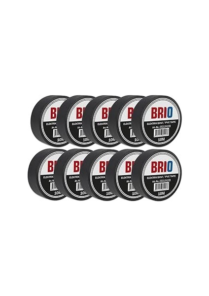 Brio Elektrik Bantı 19MMX10M 10 Lu