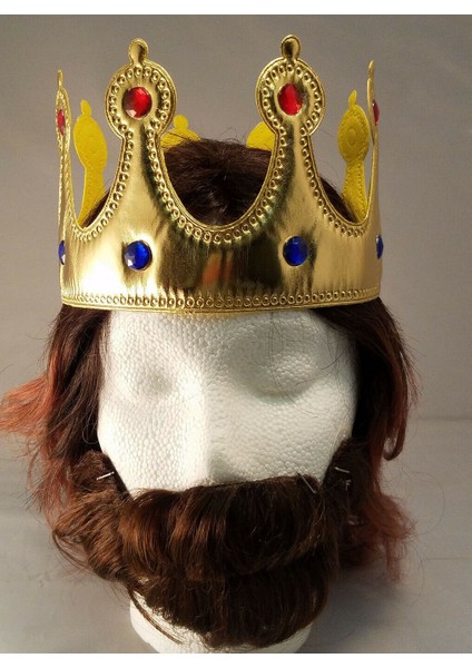 Altın Renk Eva Malzemeden Imal Çocuk Kral Tacı 57 cm indirimleri