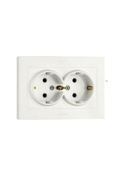 Ovi̇vo Grano Beyaz Ikili Topraklı Priz