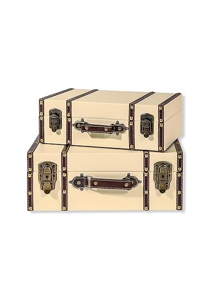 Trademark Innovations Dekoratif Bavul - Tarz, 2'li Set