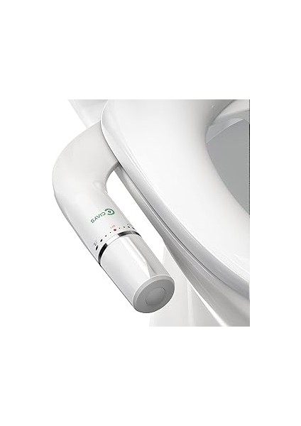 Ciays Bide Eklentisi - Taharet Musluğu, Ikili Nozullu, Gümüş/beyaz