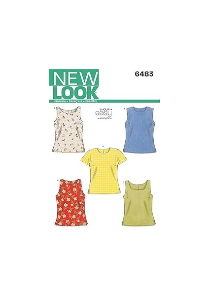 New Look Kesim Deseni 6483 Kadın Üst Giyim Için, Beden A, Çok Renkli