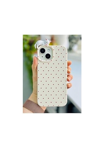 Go Aksesuar 13-14 ve 15 ile Uyumlu 3D Oyuncaklı Puantiye Kedi Tasarımlı Esnek Silikon Kılıfı