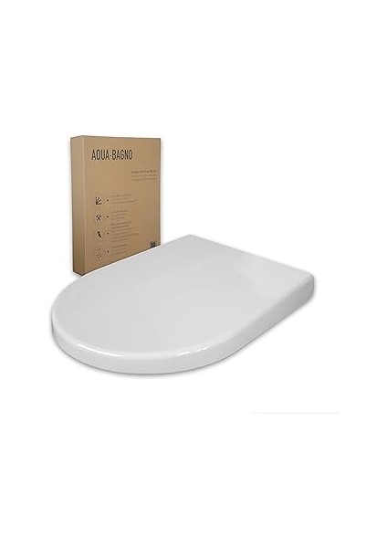 Aqua Bagno | Otomatik Kapanma Sistemli Klozet Kapağı, Antibakteriyel, Ab'de Üretilmiştir, Çıkarılab