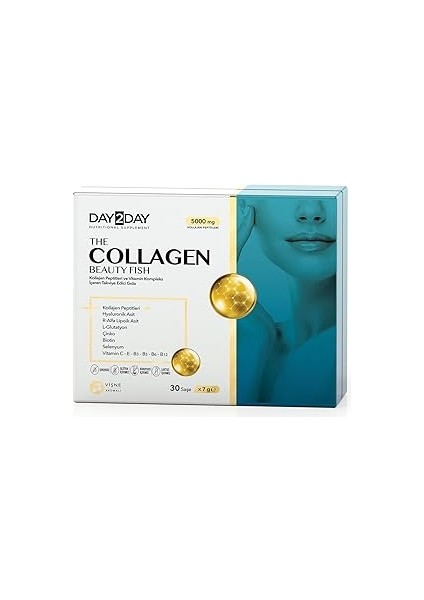 DAY2DAY The Collagen Beauty Fish 30 Saşe Vi̇şne Aromali