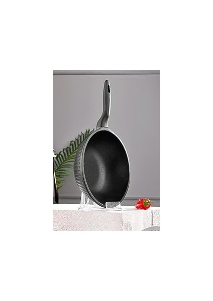 Taç Valeri̇ya Wok Tava 28CM Si̇yah