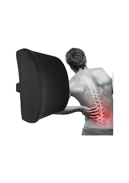 Eryatex Ortopedik Sırt Bel Destek Minderi Oturma Minderi Bel Destek Yastığı Sırt Minderi Sandalye D