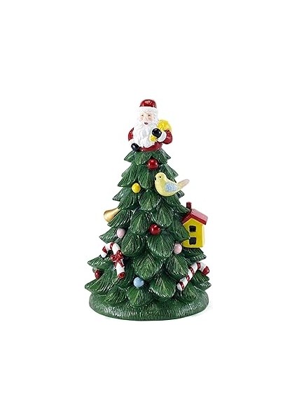 Spode - Diş Fırçası Tutucu, Reçine Banyo Aksesuarları, Tatil Ev Dekoru (Spode Noel Ağacı Koleksiyon