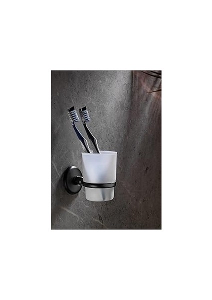 Yapışkanlı Diş Fırçalık Siyah S-104