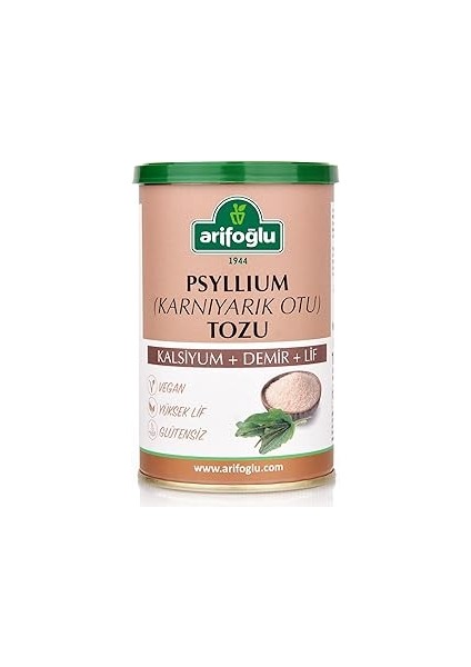 Arifoğlu Karnıyarık Otu Tozu (Psyllium) 200G