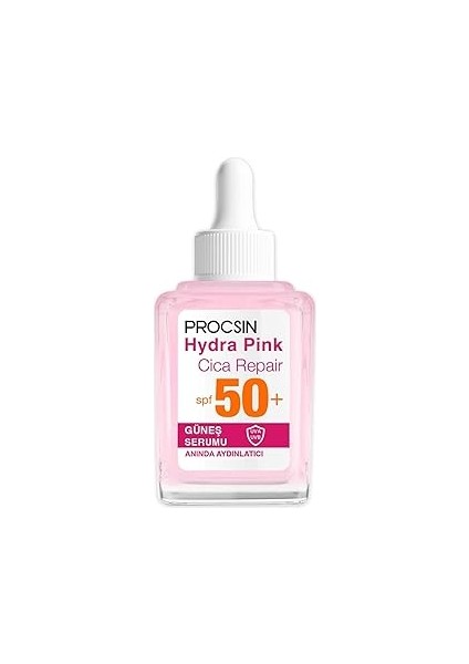 Procsin Hydra Pink SP50+ Bariyer Güçlendirici Cam Cilt Güneş Serumu 30 ml
