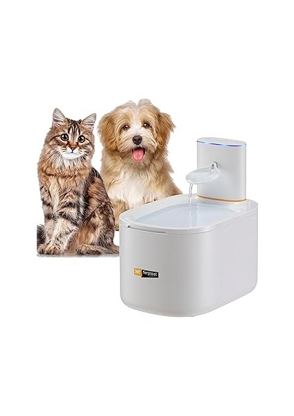 Ferplast Kedi Çeşmesi, Kablosuz, Kedi Için Su Çeşmesi, Şarj Edilebilir Kedi Su Çeşmesi, Hareket Sen