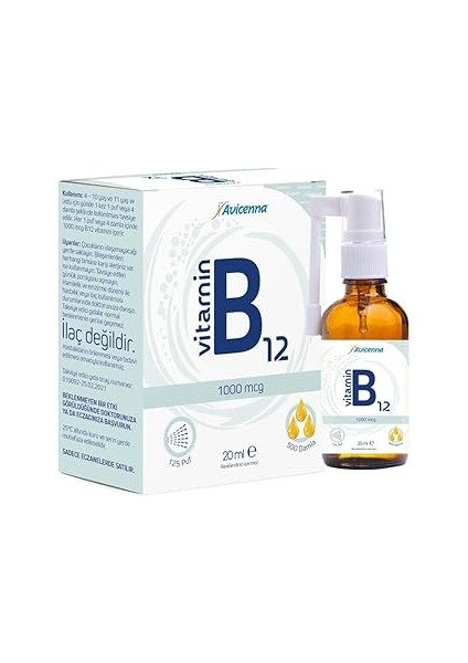 Avicenna B12 Vitamin Methyl Sprey Damla 20 ml