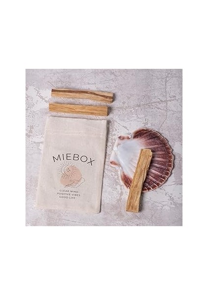 Miebox Palo Santo Maximus Wish Kit: 3 Palo Santo Tütsü ve Pecten Maximus Deniz Kabuğu Tütsülük