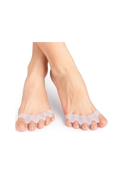 Kyrotech 5 Parmak Ayıran Silikon Makara – Bunyon Ayırıcı, Ortopedik Ayak Parmak Ayracı, Esnek ve Ra