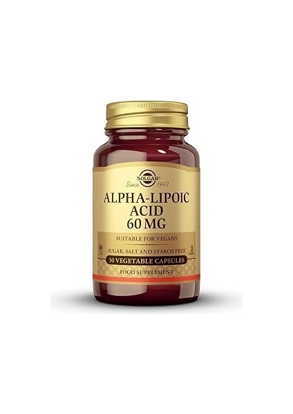 Alpha Lipoic Acid 60 Mg 30 Kapsül
