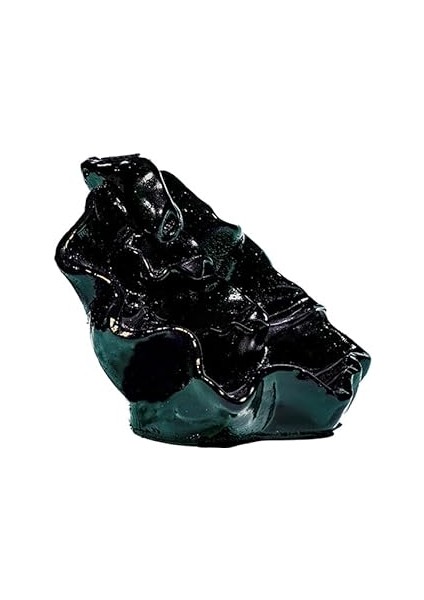 Istiridye Şelale Geri Akışlı Tütsülük – Siyah Seramik, 2 Lavanta Konik Tütsü Hediyeli | Meditasyon,