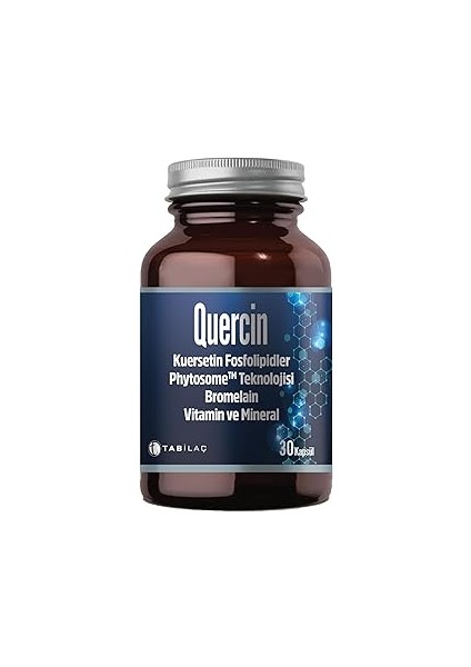 Quercin Kuersetin Fosfolipidler Phytoseme Teknolojisi Vitamin ve Mineral 30 Bitkisel Kapsül