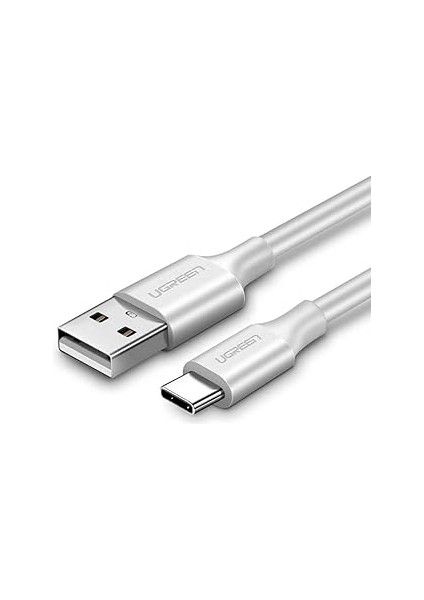 Ugreen USB Type-C Şarj ve Data Kablosu, 1 Metre, Beyaz