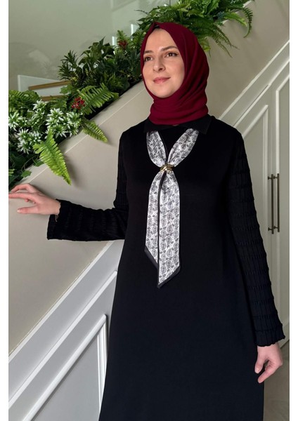 Şölen Fularlı Triko Elbise Siyah fiyatları