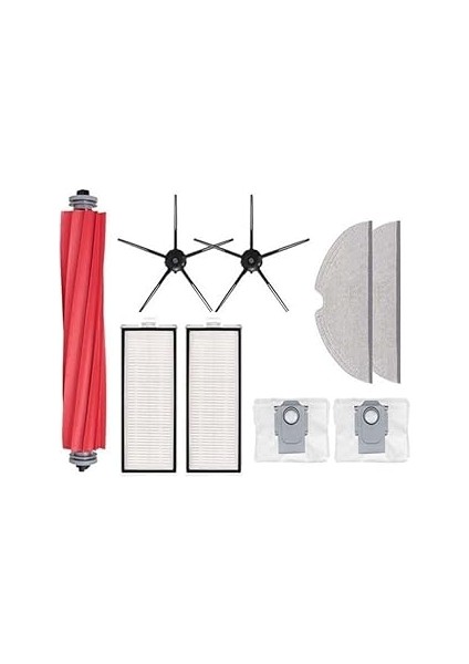 Popüler Q7 Siyah Akıllı Robot Süpürge Yedek Yenileme Seti