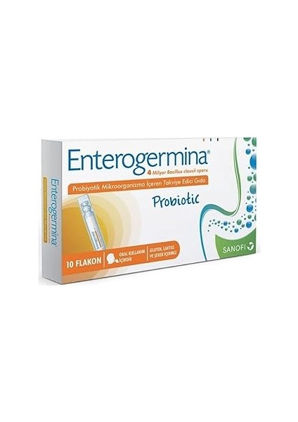 Enterogermina Aile 10 Flakon 4 Milyar Bacillus Clausii Sporu Içeren Probiyotik
