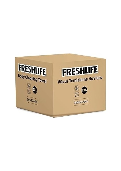 Freshlife Vücut Temizleme Havlusu 3X6X50 (900 Yaprak)