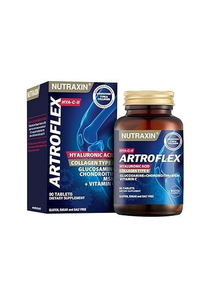 Nutraxin Artroflex Hya-C-Ii Hyaluronik Asit Glukozamin Kondrotin Içeren Takviye Edici Gıda (1 x 90