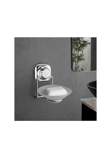 Sas Haus Delmeye Son Vakumlu Katı Sabunluk Düzenleyici Krom VK-713