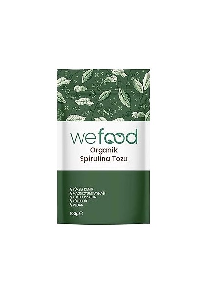 Wefood Organik Spirulina Tozu 100 gr 8681749104406