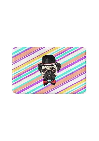 Monnhein Sevimli Tasarımlı Mikrofiber Banyo Paspası, Kaymaz Taban, Makinede Yıkanabilir (246_BPSM,