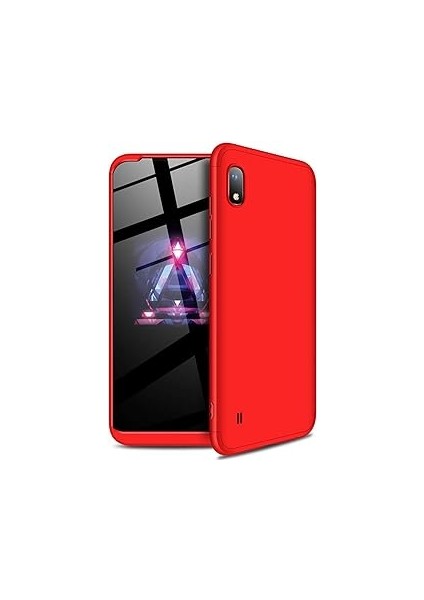 Microsonic A10 Için Kılıf Double Dip 360 Protective Kırmızı [galaxy A10 ile Uyumlu K