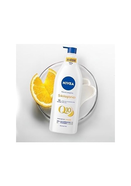 Sıkılaştırıcı Vücut Losyonu Q10 Vitamin C 400ML,48 Saat Nemlendirme,10 Günde Sıkılaş X2
