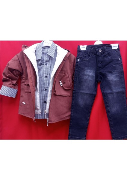 1222.5203 Cepli Erkek Dörtlü Tam Takım 1/4 Yaş - Kiremit - 2-3 Yaş - BSK41X00011102-KİREMİT-2-3 Yaş