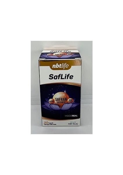 Nbt Life Saflife Kapsül, 30 Adet, Safran Ekstresi ve B6 Vitamini Içeren Takviye