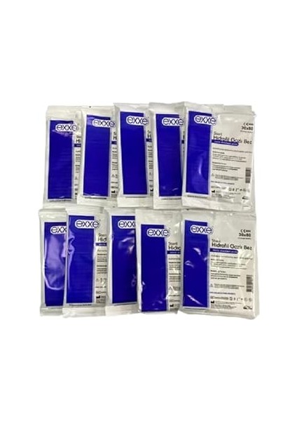 Exxe Steril Hidrofil Gazlı Bez (30X80 cm 2 Parça) 10 Adet