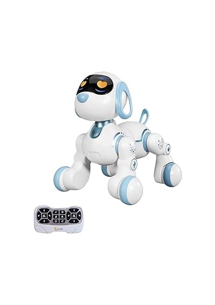 30 Fonksiyonlu Uzaktan Kumandalı Şarjlı Sesli Işıklı Dokunma Algılama Programlama Robot Köpek El Se