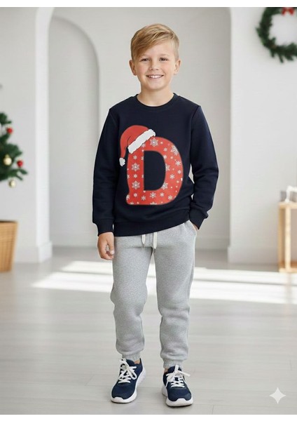 D Harfli Yilbasi Temali Sweatshirt Unisex fiyatları