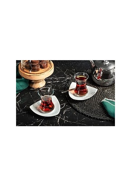 Porland Dots 4 Parça 2 Kişilik Çay Takımı