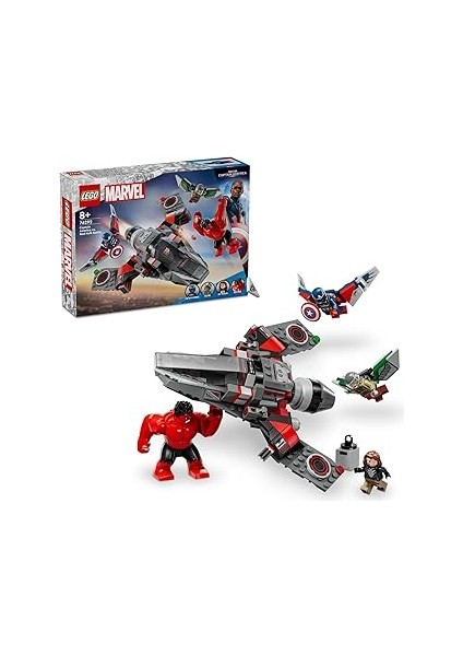 | Kaptan Amerika ile Red Hulk Savaşı 76292 7 Yaş ve Üzeri Süper Kahraman Seven Çocuklar